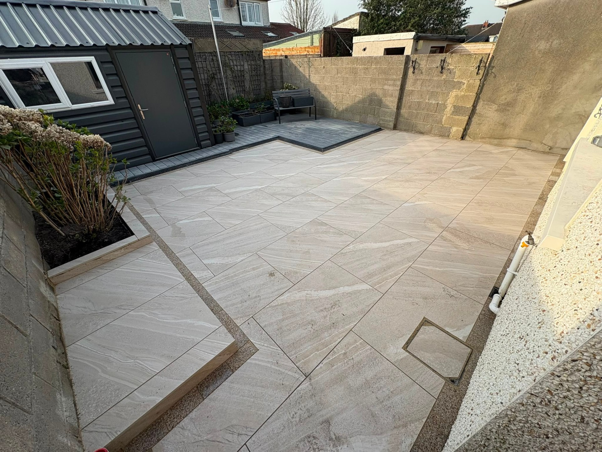 Italian porcelain patio paving in Drumcondra, Dublin 9