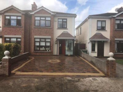 Patterned block paving driveway Dublin